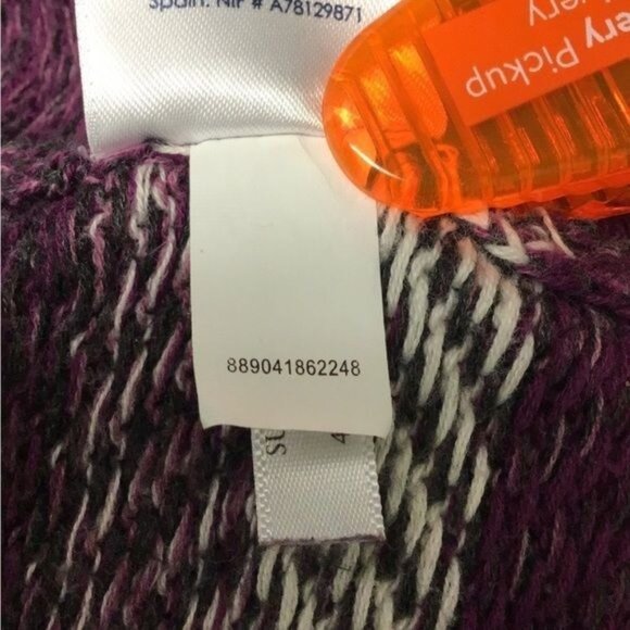 Chaps Women’s 3/4 Sleeve Boat Neck Pullover Knit Sweater, Berry, size L - Picture 9 of 10